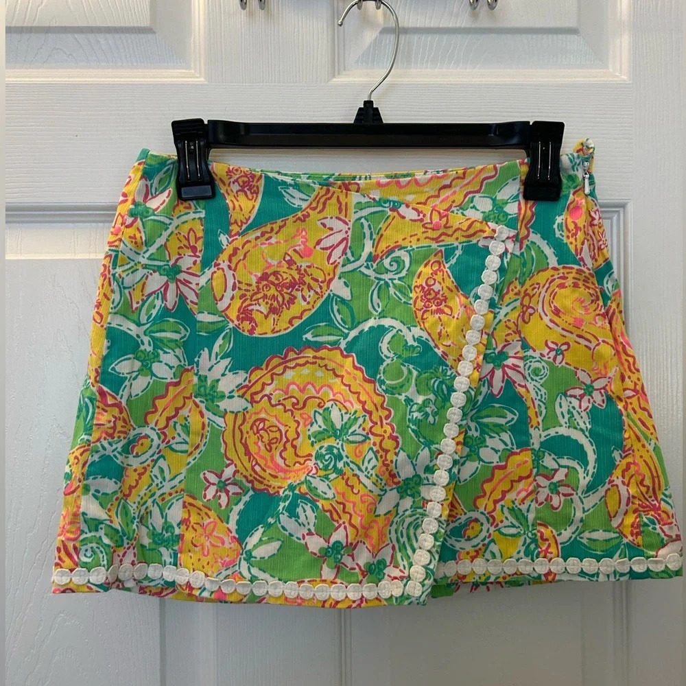 ! Lilly Pulitzer Dree Skort /Skirt Pop Goes the Lemur' print size 0